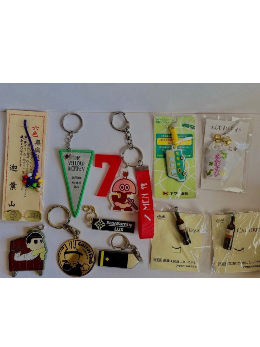 Lot of 11 Keychains Key Rings Bag Charms from Japan Phone Strap Accessories